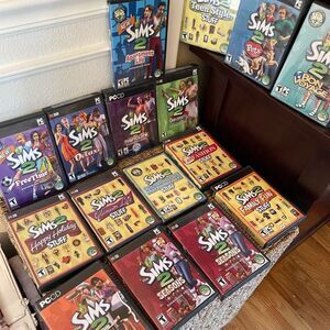 The SIMS PlayStation Vintage Side Video Game Lot PC DVD Pets Family Delux Sets